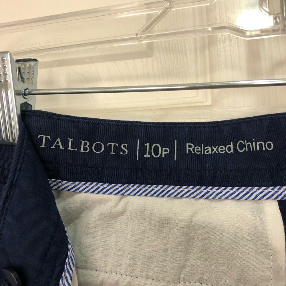 Talbots relaxed chino navy blue flamingo capri pants, size 10p - Picture 8 of 13